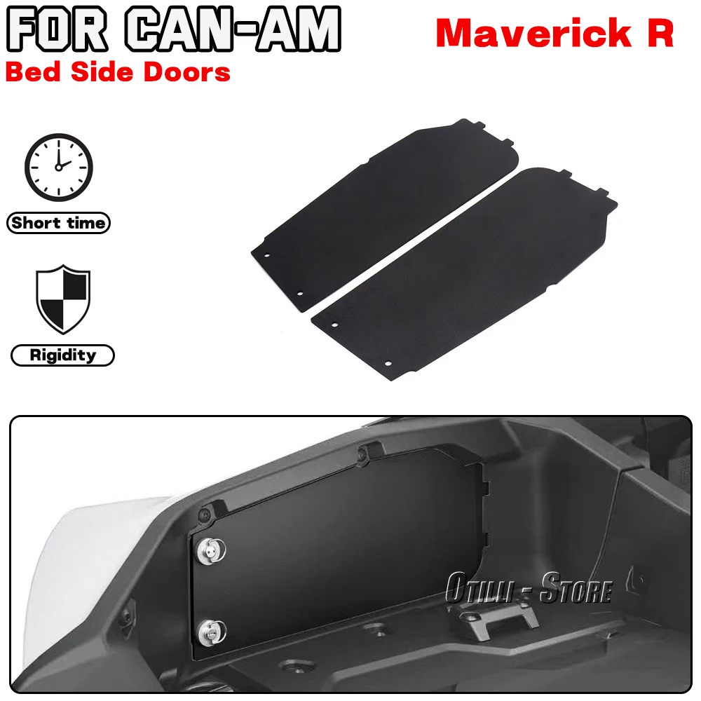 

For CAN-AM MAVERICK R 2024 Motorcycle accessories UTV New Rear Storage Bed Side Doors Black Kit