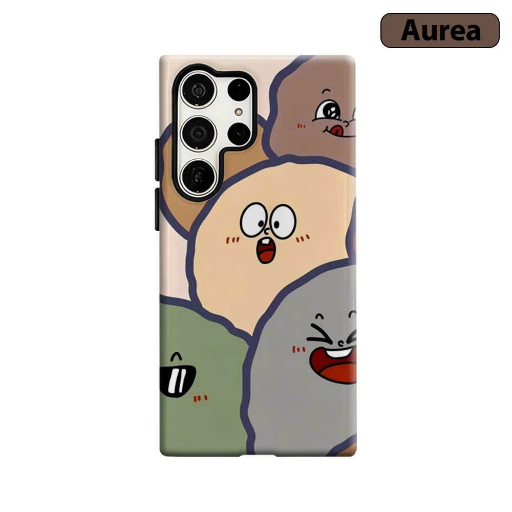 Squishy Pals Handyhülle für Samsung Galaxy S25 Ultra S24 S23 Ultra Plus Stoßfeste Doppelschicht Robuste Rückabdeckung