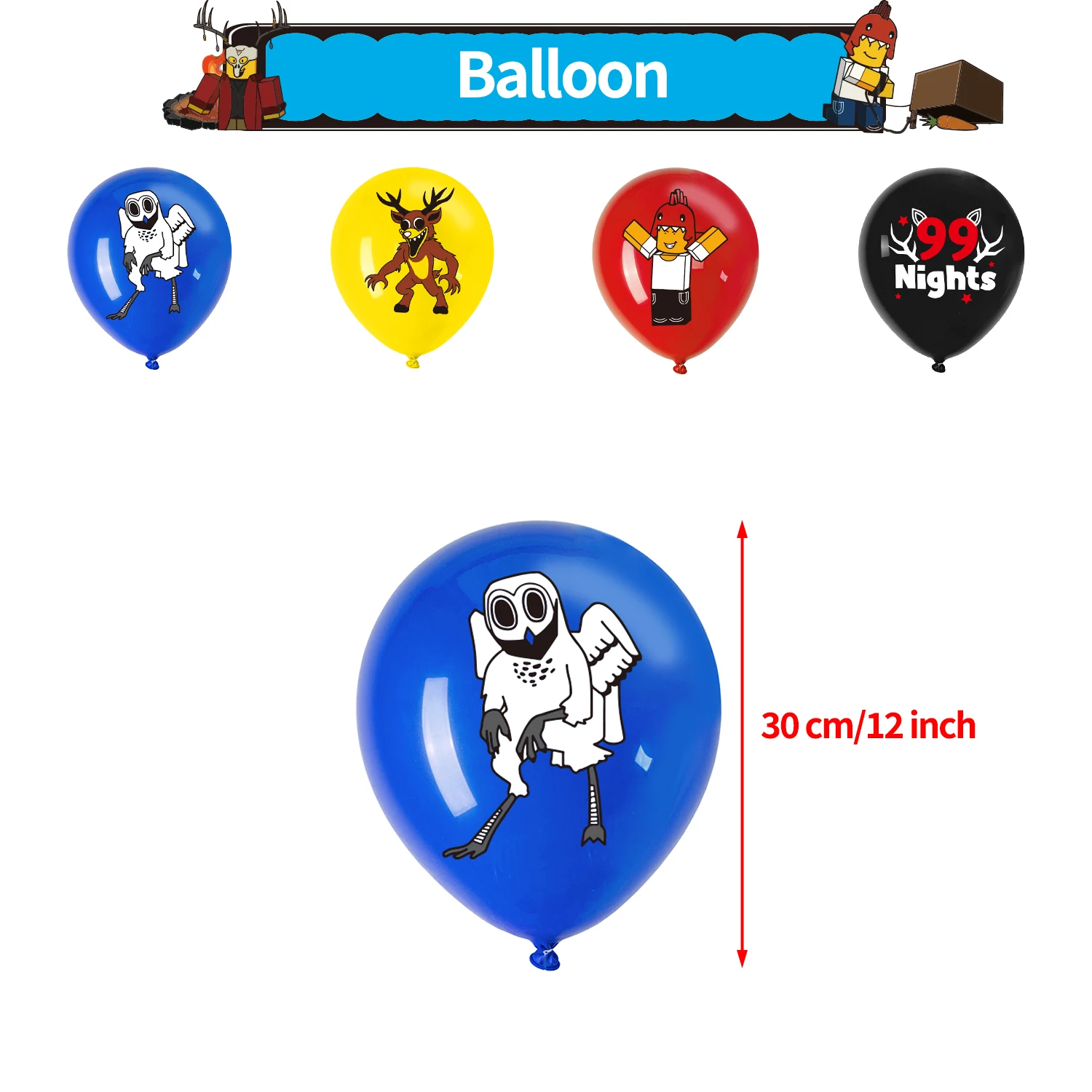 Heiße 99 Nächte im Wald Geburtstag Party Dekoration ROBLOX Flagge Banner Ballon Kuchen Topper Set Party Supplie Kind Karneval Geschenk