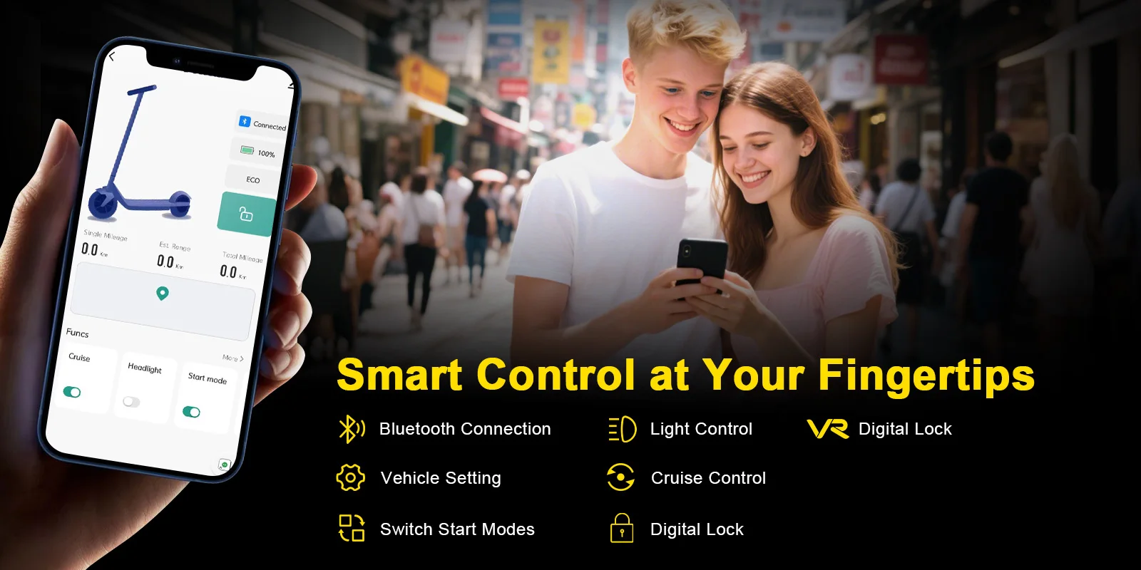 AOVOPRO LB10 Elektroroller 10 Zoll Leistungsstarker Motor 42V 10,5Ah 35KM Reichweite mit Stoßdämpfung Doppelbremsen Smart APP E-Scooter – Detail 6