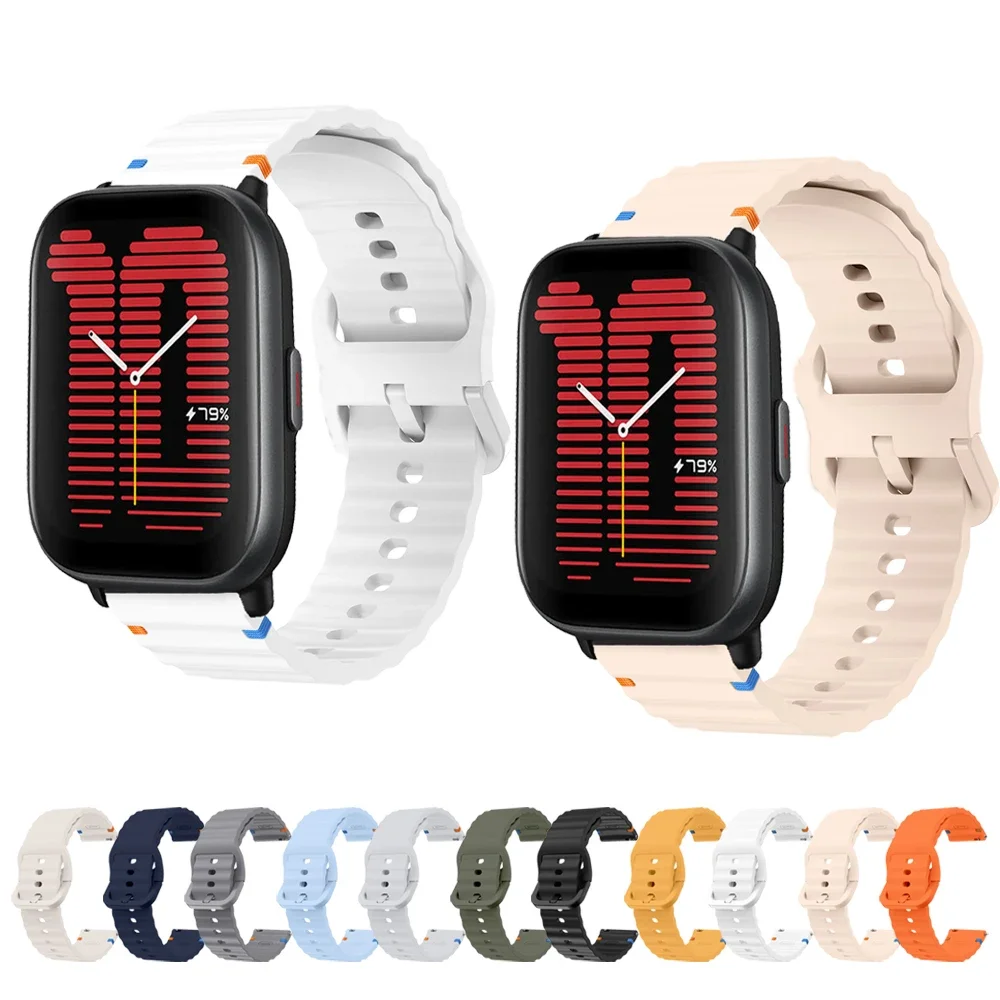 Cinturino in silicone compatibile con Amazfit Active 42mm GTS4 43mm GTS 4 Mini 42mm Cinturino leggero per Amazfit Active 20mm Band