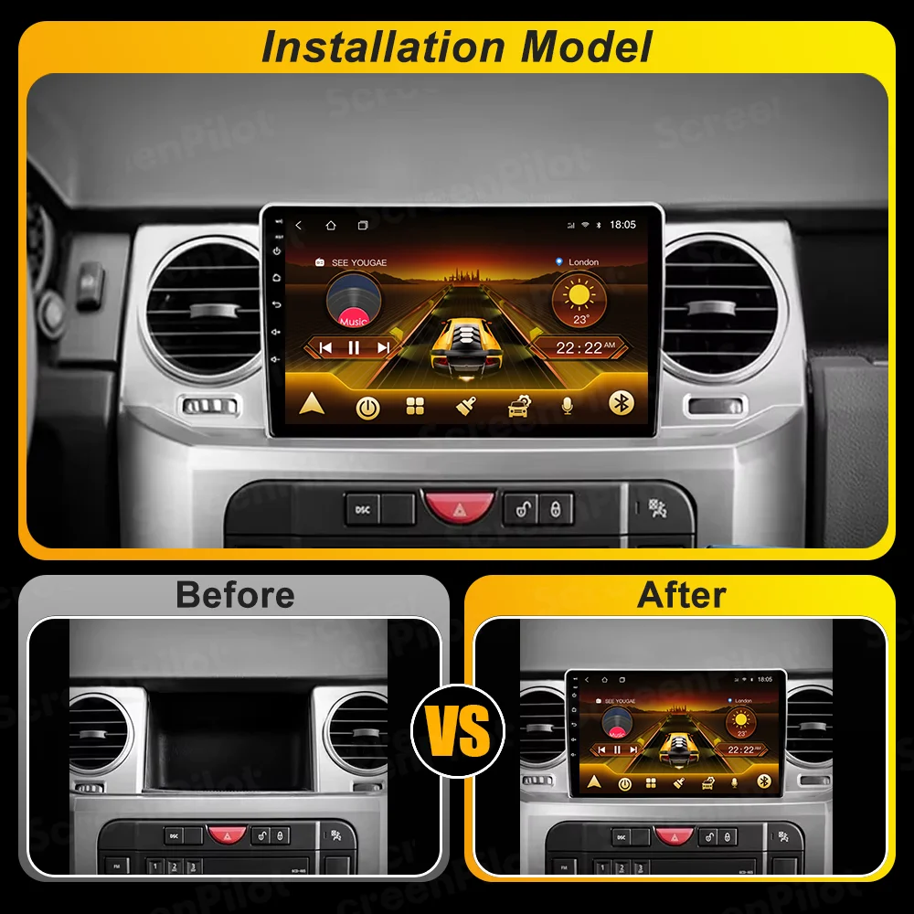 Android 16 For Land Rover Freelander 3 2005-2009 Discovery 3 2004-2009 Car Radio Multimedia Video Player Carplay 8 Core Wifi 5G - view 5