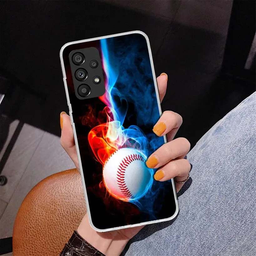 Baseball Sport Phone Case For Samsung Galaxy A15 A25 A35 A55 A14 A24 A34 A54 A04S A13 A23 A33 A53 A03S A12 A52 A22 A32 A02S