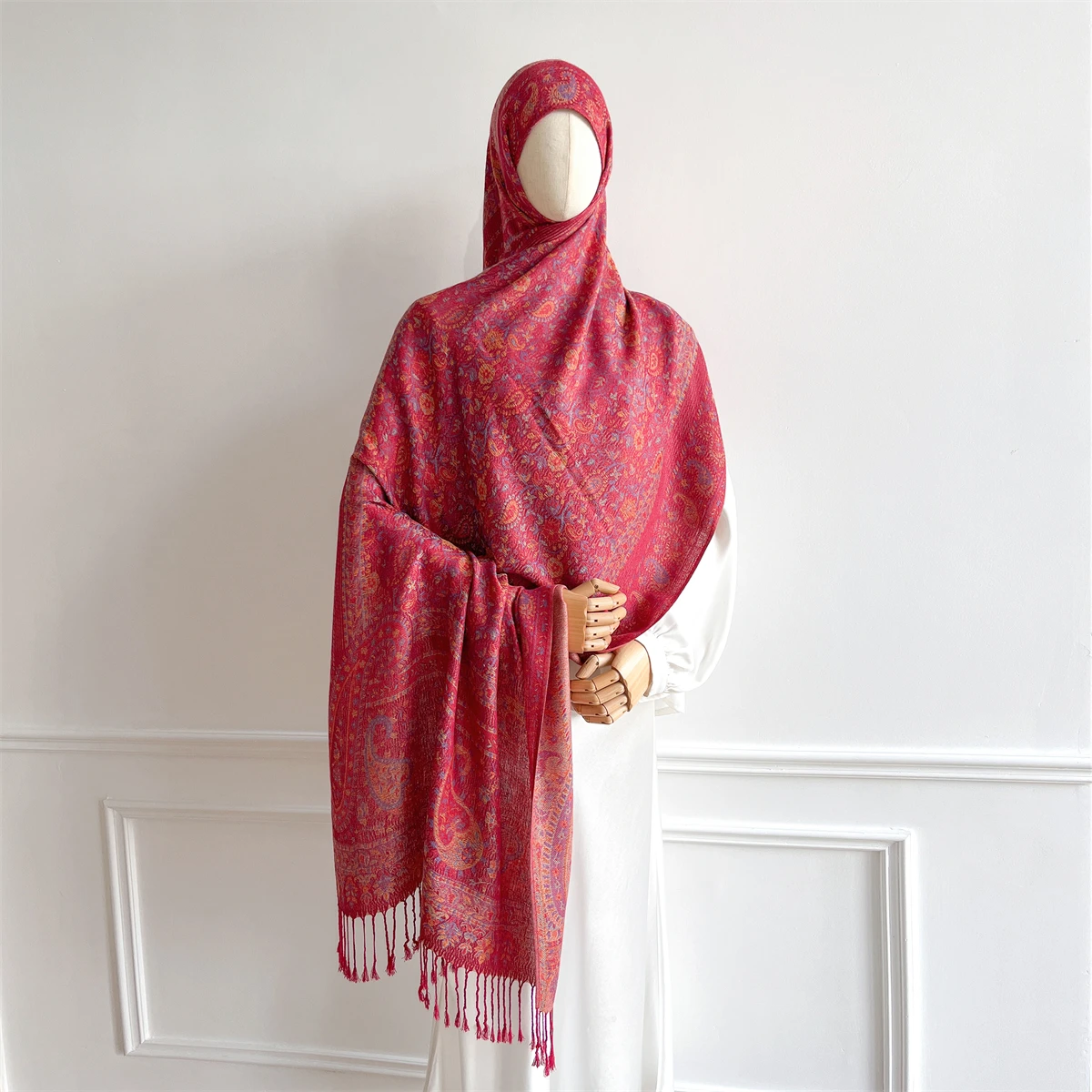 Luxus Winter Schal Frauen Kaschmir Warme Pashmina Marke Foulard Weibliche Schals Wraps Dicke Weiche Bufanda Poncho Schals Stola 2025 – Detail 3