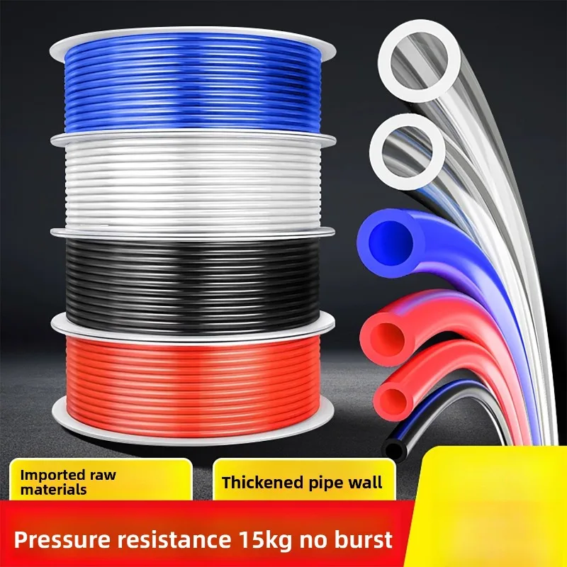 

PU Air Hose 4/6/8/10/12mm Transparent High Pressure Pneumatic Pump Tube for Air Compressor