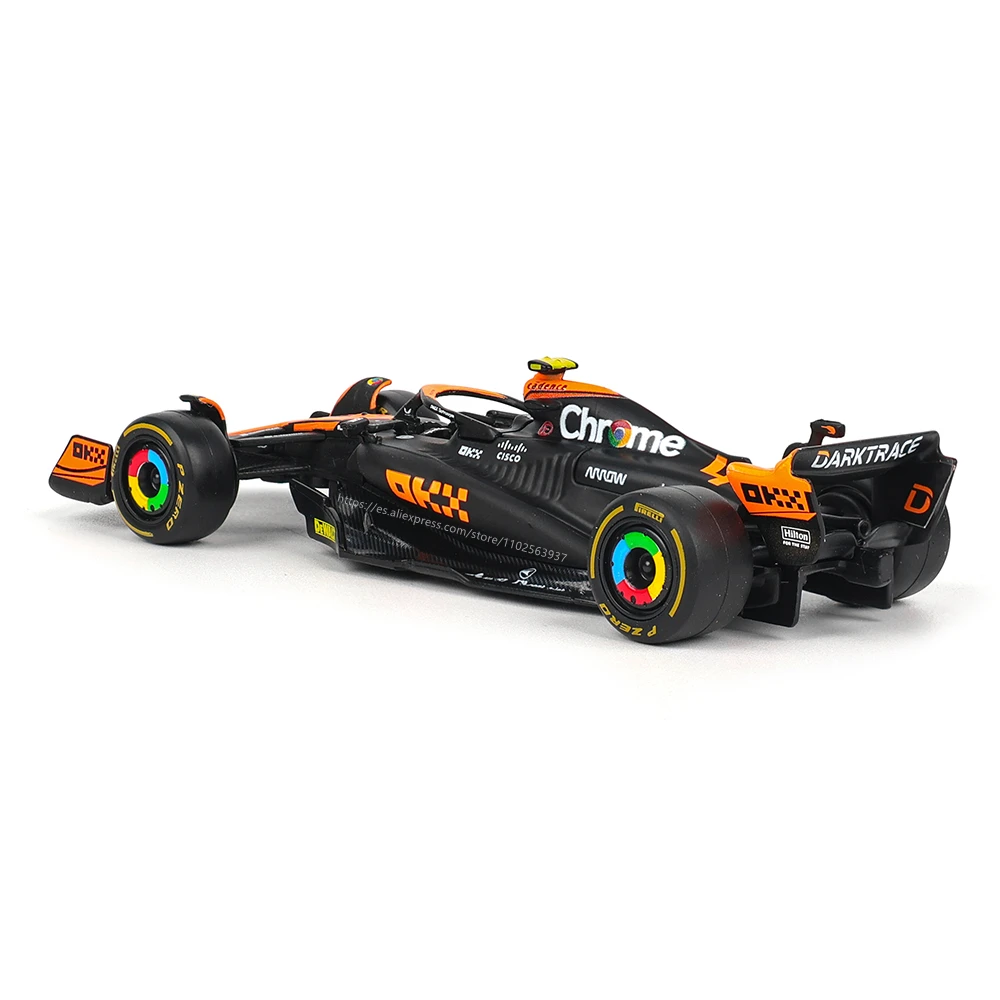 Bburago 1:43 2023 McLaren F1 Singapore MCL60 4# Lando Norris 81# Oscar Piastri Formula One Alloy Super Toy Die cast car model