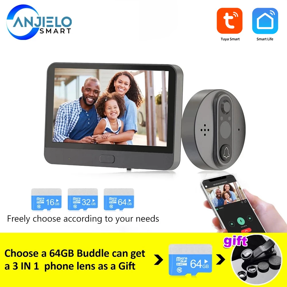 Anjielosmart 16g 32g 64g Video Intercom Doorbell Accessories Video Intercom Camera Accessories Memory Card Not Sold Separately