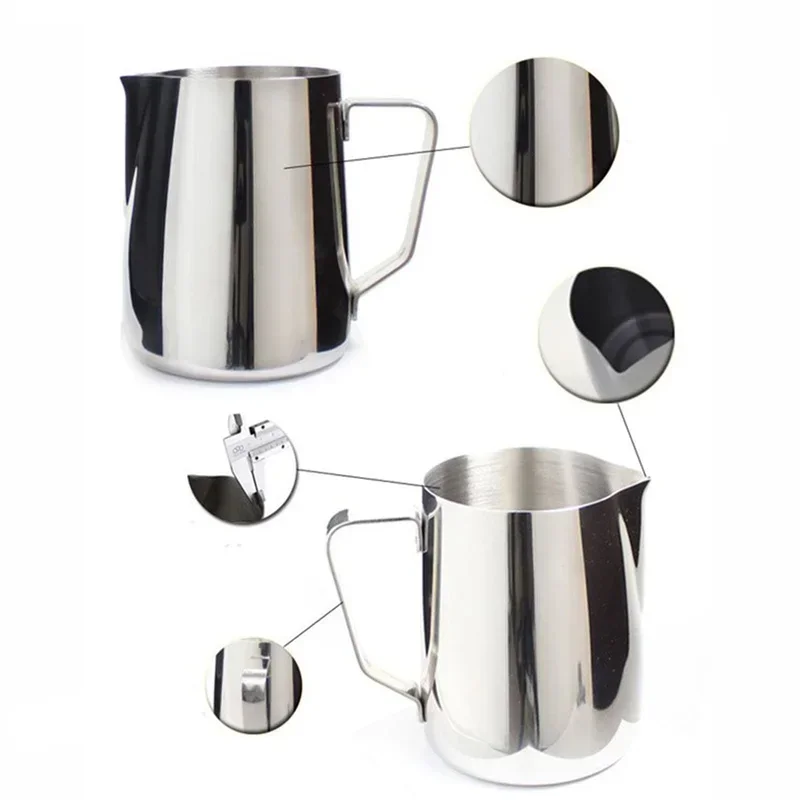 Stainless Steel Milk Frothing Pitcher Jug Cup Cappuccino Latte Homemade Cafe Coffee Espresso Tool for Frother Machine 150 200 ml