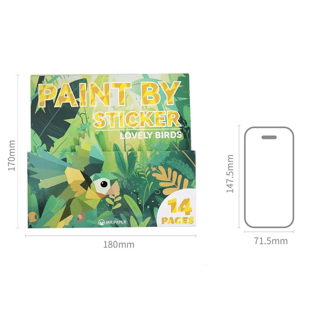 كتاب ملصقات مصنوع يدويًا ثلاثي الأبعاد طلاء مجمع هندسي بواسطة ملصق طفل ألعاب تعليمية حيوانات كرتونية للأطفال ملصقات يدوية