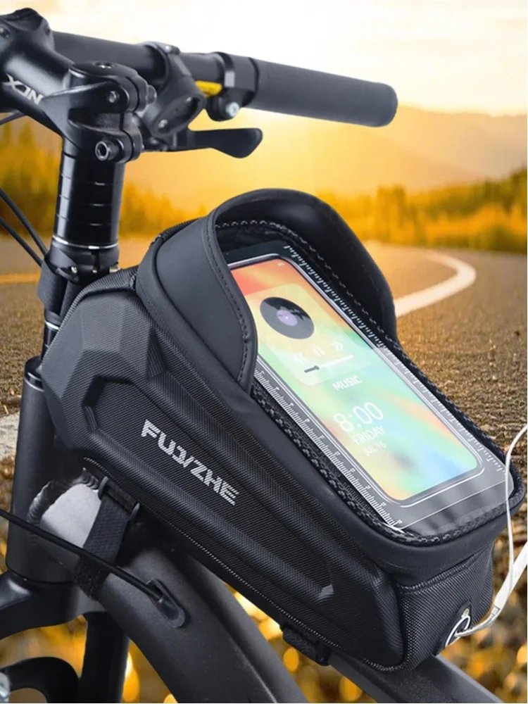 AliExpress APWIKOGER 1.5L Bike Top Tube Bag Waterproof Bike Front Frame Bag Hard Shell Touch Screen Phone Pouch for Road Bikes Mountain Bikes