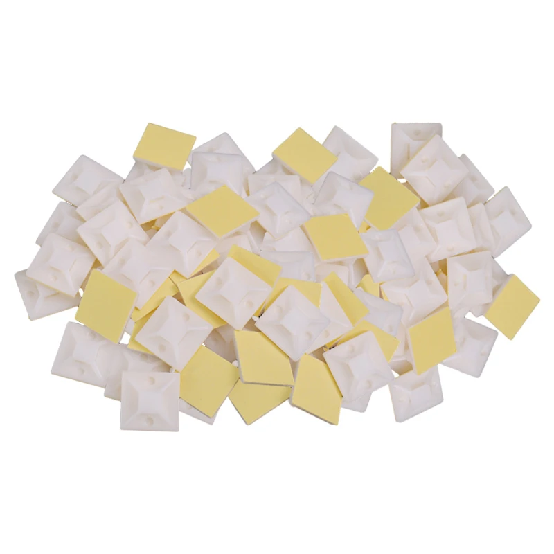 50/100Pcs Self Adhesive Cable Clips Cable Management Holder Wire Organizer Fixing Base Black White Multi Sizes