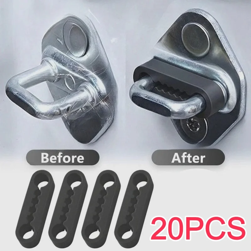 20/4Pcs Silicone Car Door Shock Absorber Pads, Elastic Cushion Damper, Reduce Noise & Protect Paint for Car Truck SUV Door Edge