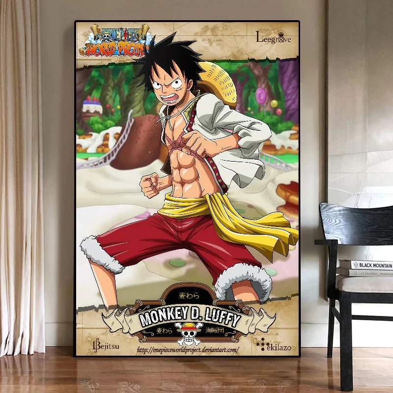 One Piece Luffy Zoro Canvas Art Wall Poster