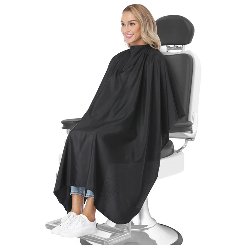 Professional Hair Cutting Cape Apron 4Pcs Salon Barber Cape Long Capes Hair Cutting Accessories Black White Pink Gray Hair Cape