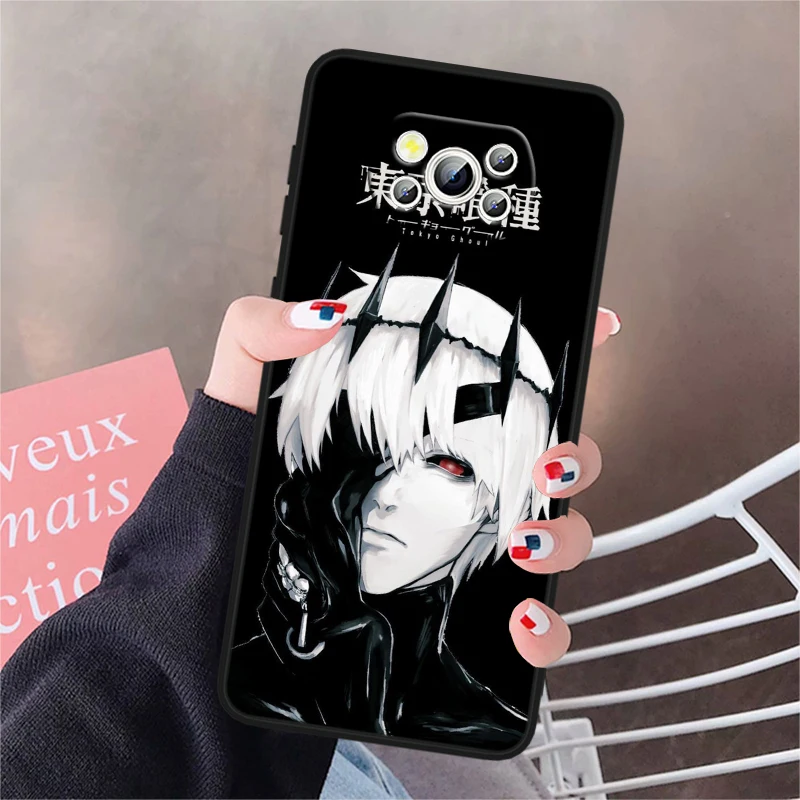 T-tokyo G-ghoul Cool Anime For POCO X6 M6 C55 C50 C40 C3 F5 F4 F3 M6 M5 M4 4G 5G GT Pro Silicone Black Phone Case