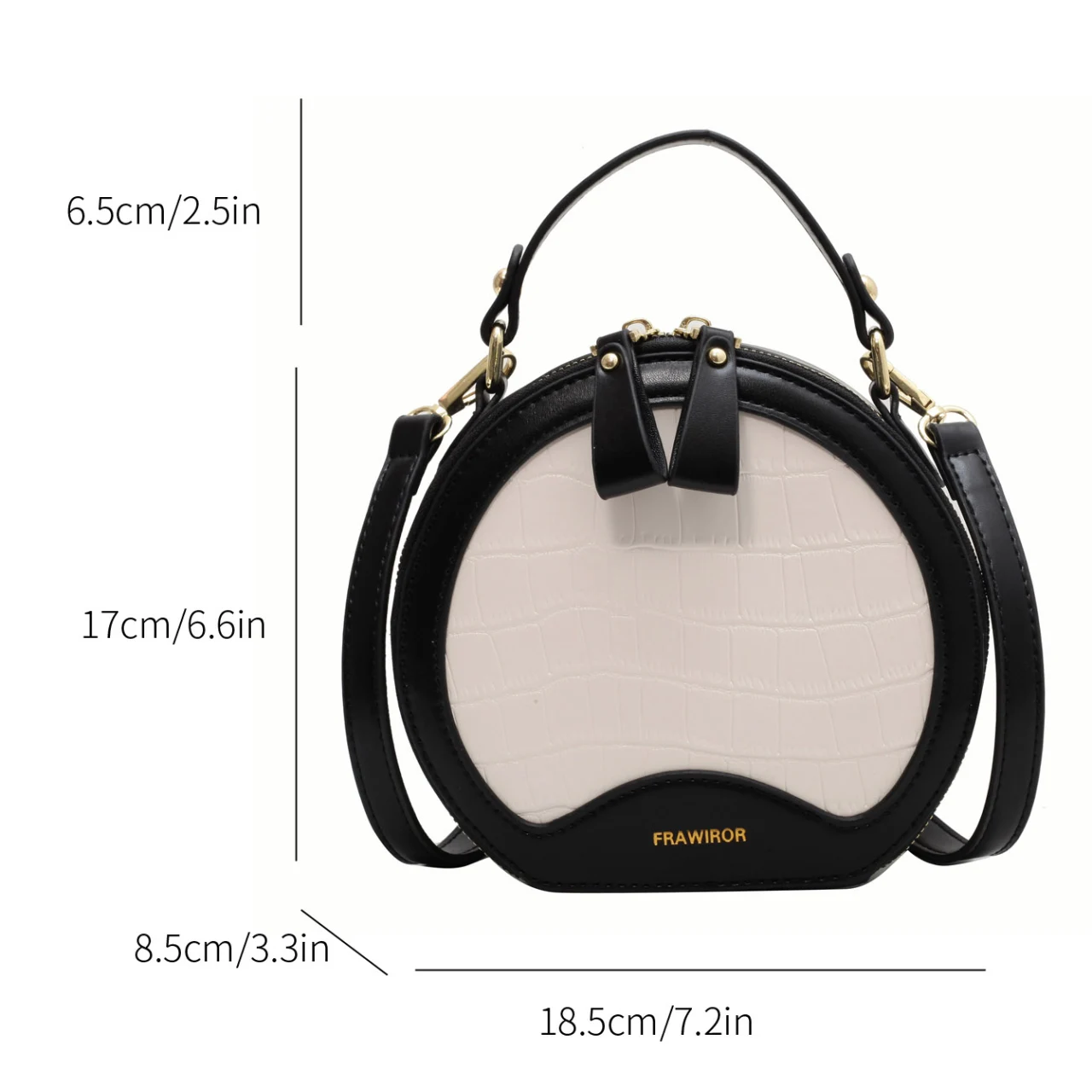 Round Handbag Tote Vintage Crocodile Pattern Crossbody Bag For Women 2024 Mini Small Bag Trendy Messenger Bag Alligator Purse