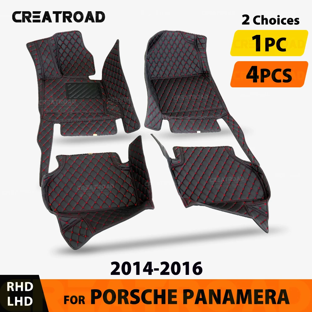 

Car floor mats for Porsche Panamera 2014 2015 2016 Custom auto foot Pads automobile carpet cover interior accessories