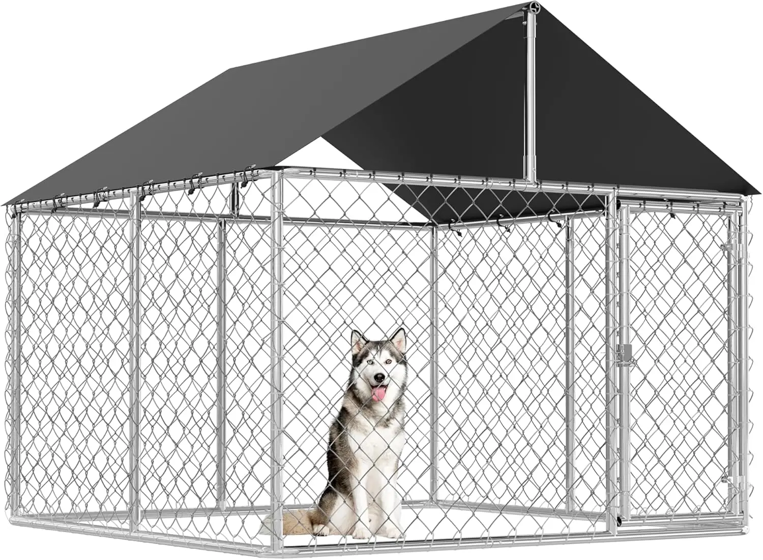 

Уличный вольер для собак Petony: прочный вольер-домик, большая сетчатая клетка для собак, стальная ограда с надежным замком