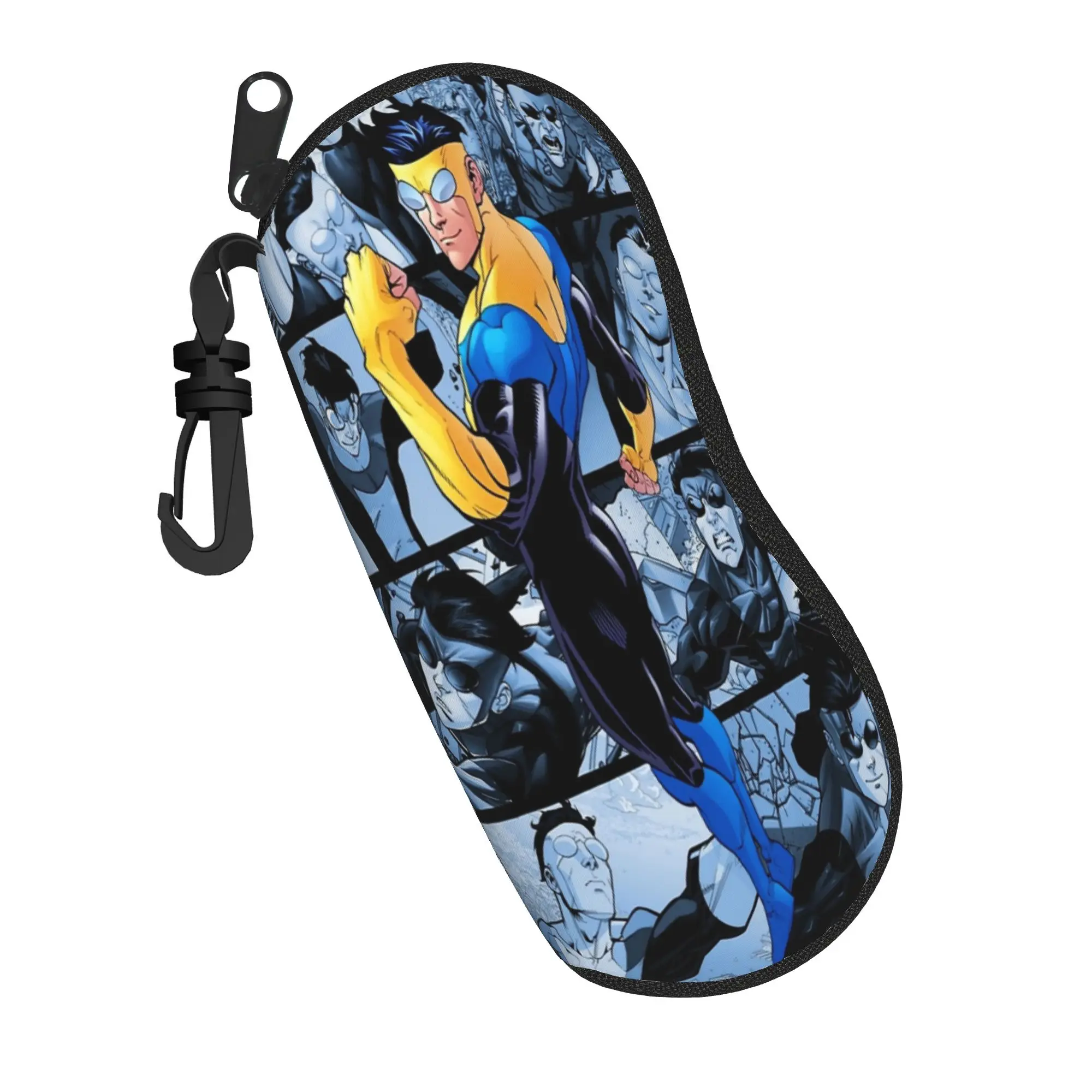 I-Invincibles omniman Glasses Case Men Women Portable Zipper Mark Grayson Glasses Storage Box Gift Eyewear Container