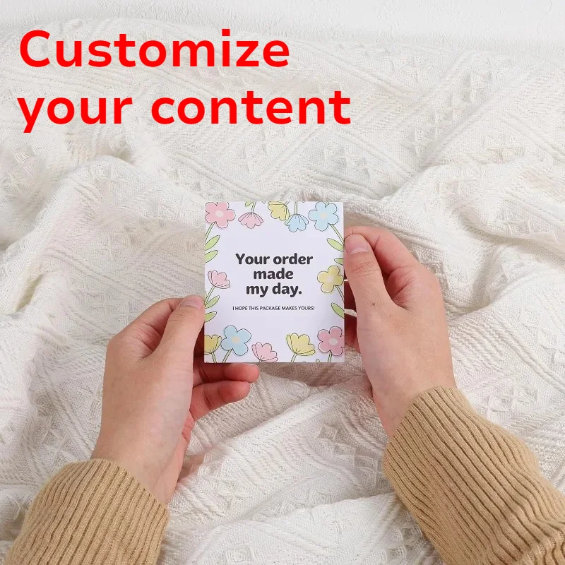 

200 Personalized Custom Thank You Cards Custom Logo Text Small Business Gratitude Card