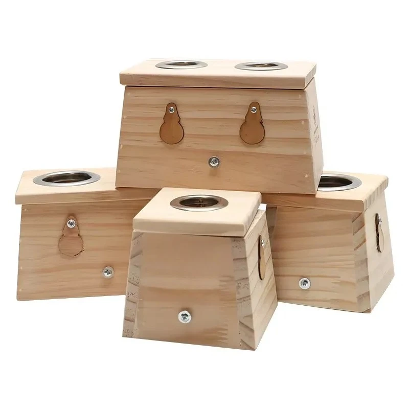 Moxibustion Box Smokeless Portable Pine Pot Moxa Stick Holder Wellness Care Tool Traditional Therapy Device for Home Spa