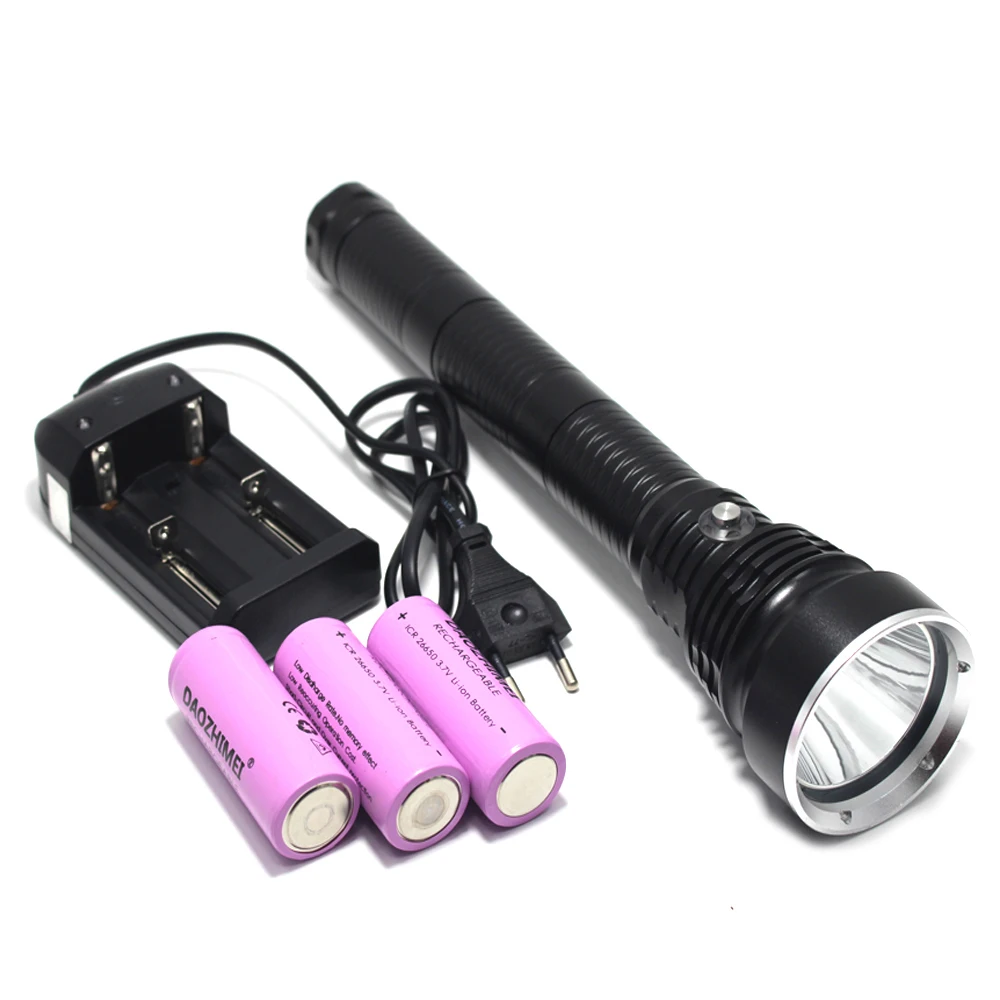 High Power Led Scuba Diving Flashlight XHP70 3 Modes Super Bright 100M Underwater Waterproof Tactical Hand Lamp Camping Lantern