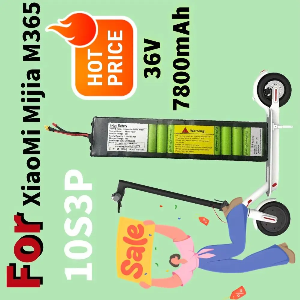 

10S3P 36V 7.8Ah Scooter Battery Pack for Xiaomi Mijia M365 36V Battery pack Electric Scooter BMS Board for Xiaomi M365