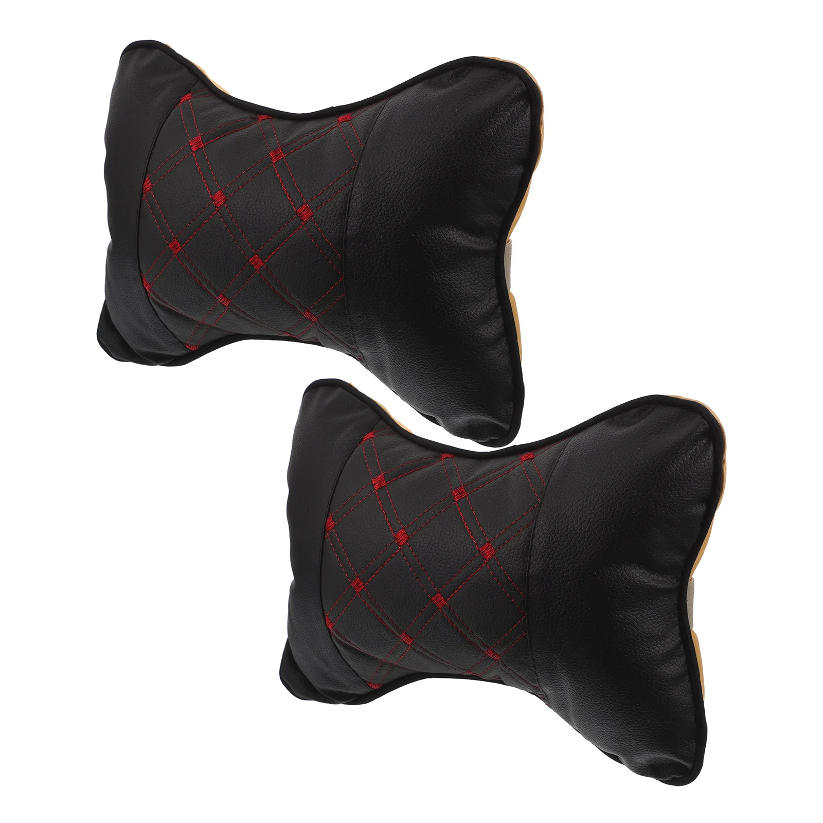 

2Pcs Car Seat Neck Pillow Soft PU PP Cotton Headrest Support Cushion Durable Breathable Car Neck Pillow