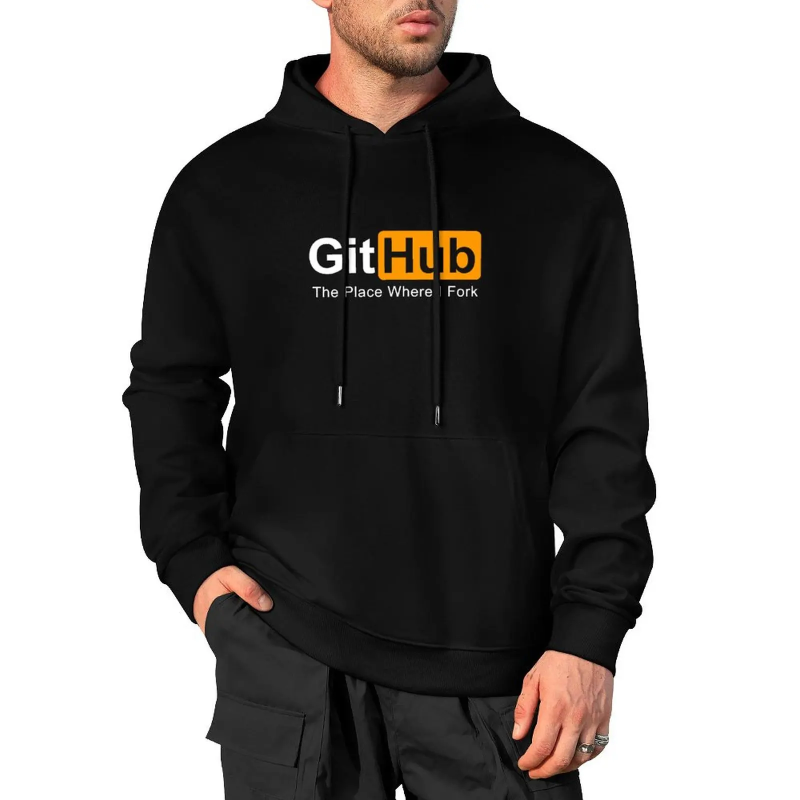 

GitHub The place where I Fork programming Pullover Hoodie men's sweat-shirt set men wear winter clothes fashion men tracksuit