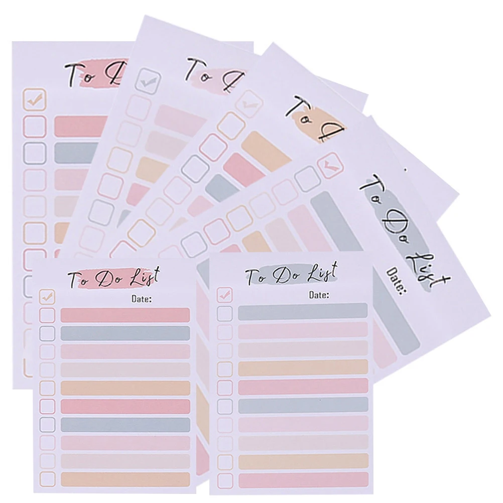 

6 Colorful Memo Pads Tearable Portable to-Do List Memo Stickers Self-Adhesive Note Pads for Office School Use Note Accessory