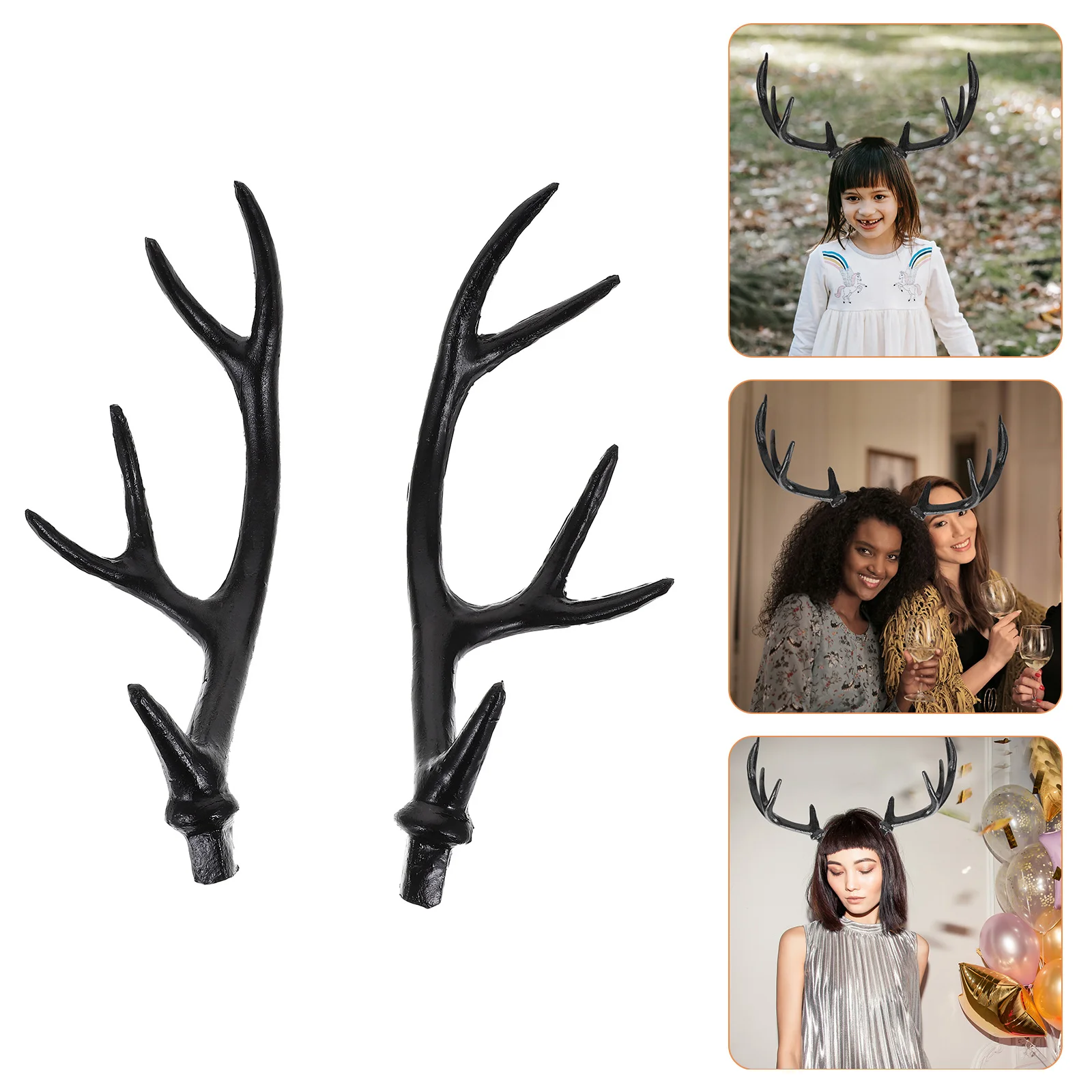 Artificial Antlers Cosplay Headdress Halloween Supply Costumes Creative Hair Wear Plastic for Party Miss