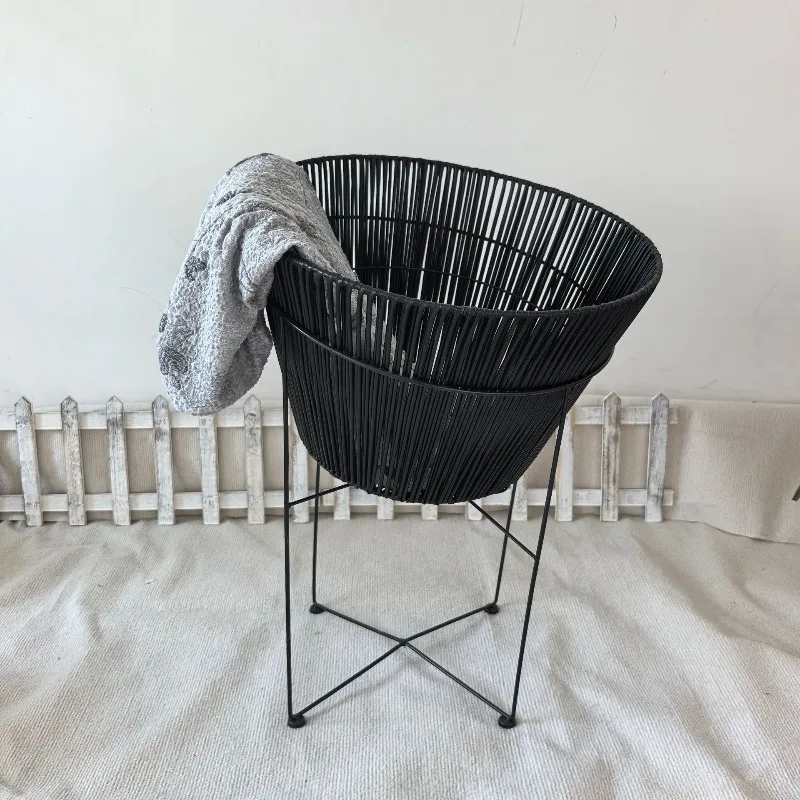 Indoor rack, dirty clothes and sundries storage basket, indoor flower rack, rack, rattan combination household storage rack