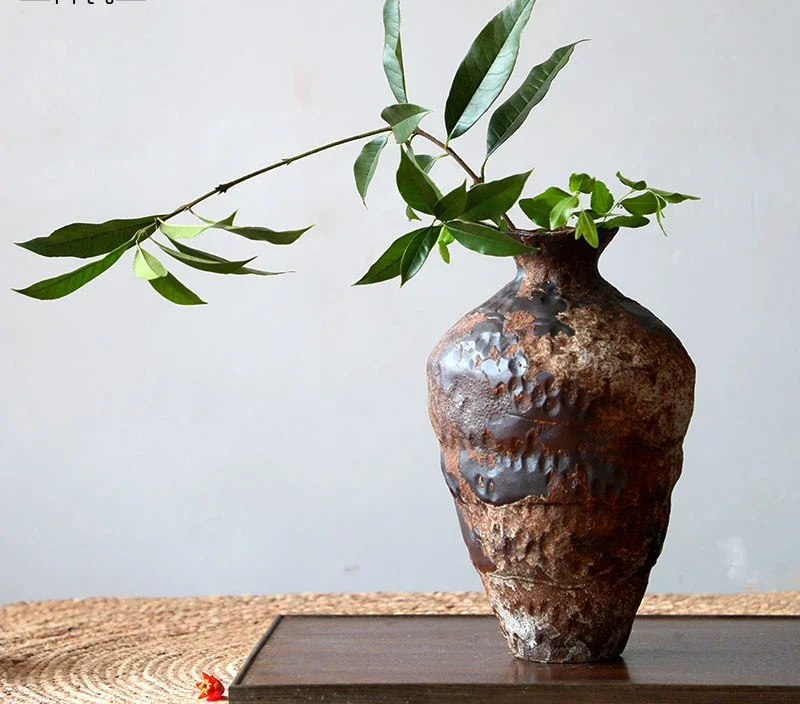 

Ceramic Vase, Thick Ceramic Vase, Flower Arrangement, Retro, Nostalgic Handmade Homestay Hotel, Silent Wind, Zen Decor