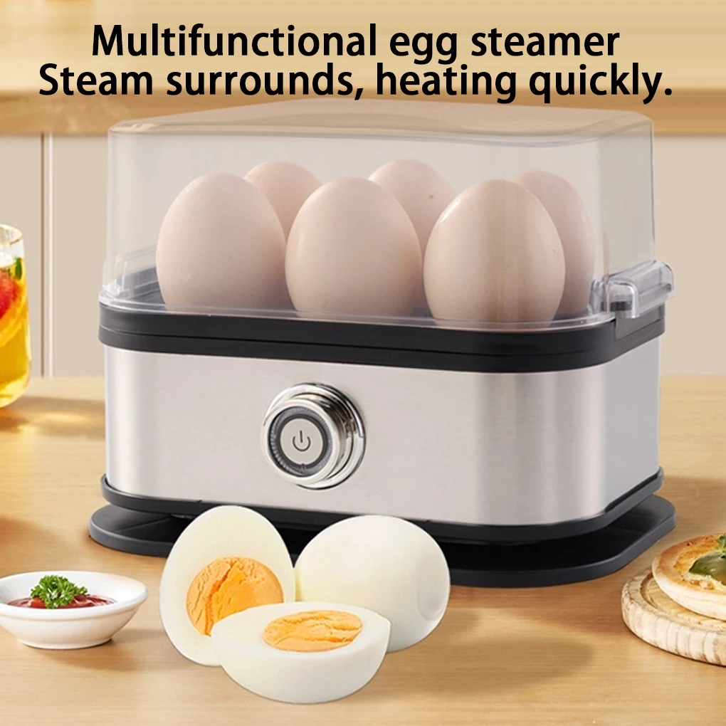 

2025 New Modern Stainless Steel Electric Eggs Cooker 200W Automatic Soft Hard Eggs Boiler Breakfast Cooking Appliance