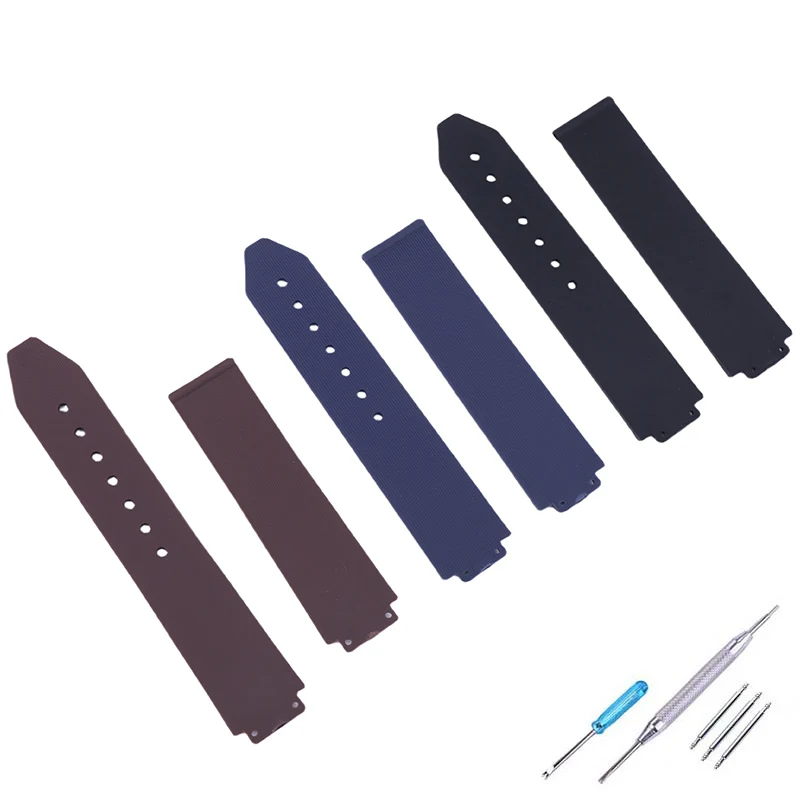 20mmx14mm women's rubber watch strap accessories compatible for Hublot Quartz Fusion sports Silicone bracelet 18mm strap buckle