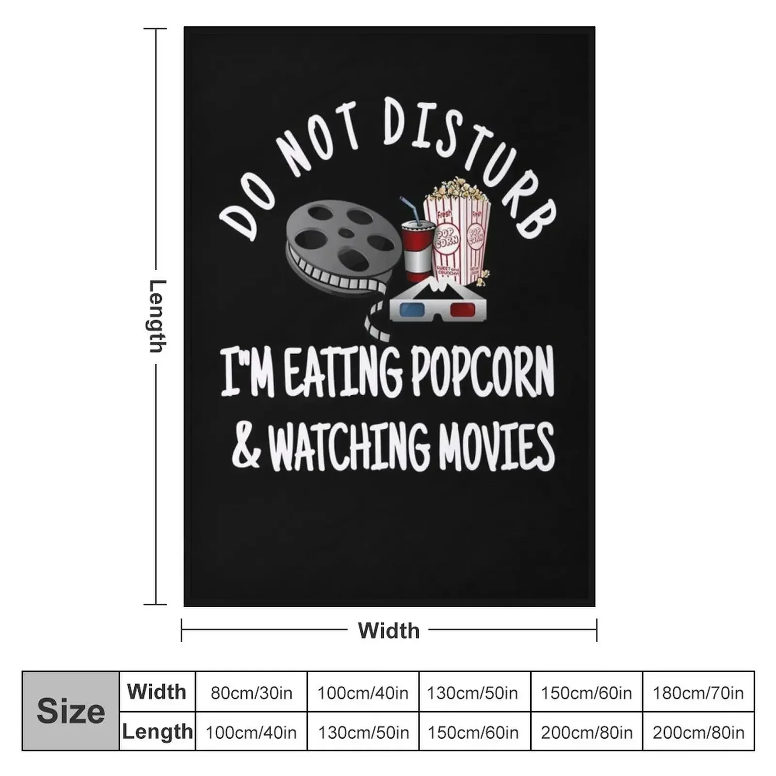 Do Not Disturb I'm Eating Popcorn & Watching Movies Throw Blanket manga Camping valentine gift ideas for winter Blankets