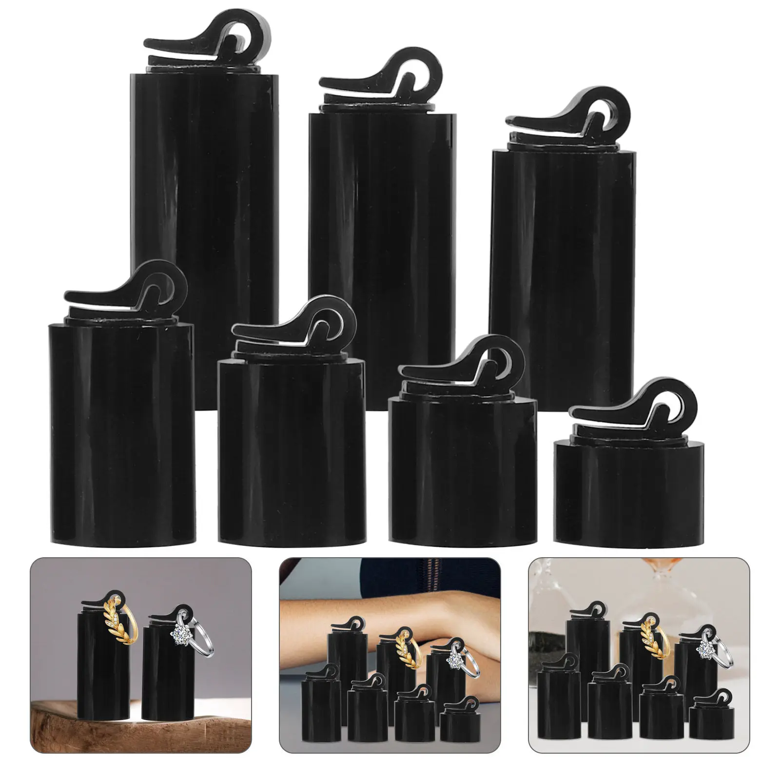 

Набор из 1 акриловой подставки-держателя для колец, прозрачная витрина для ювелирных изделий, для прилавка, розничной торговли, выставок, дома, туалетного столика, хранения колец