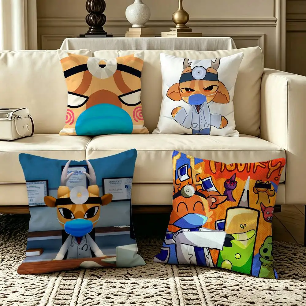 Dr. Harlow  Square Double-Sided printed Pillow Case Bedroom Bedside Pillow Sofa Cushion Cover
