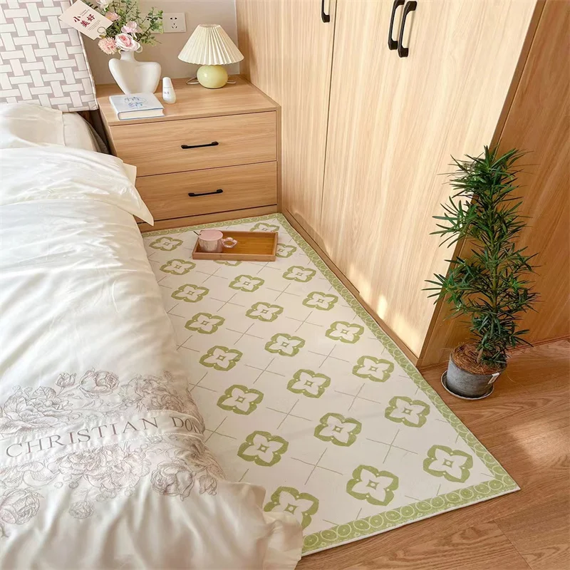 Simple French Bedroom Bedside Plush Carpet Ins Cream Color Living Room Decoration Rug Casual Balcony Bay Window Fluffy Soft Rugs