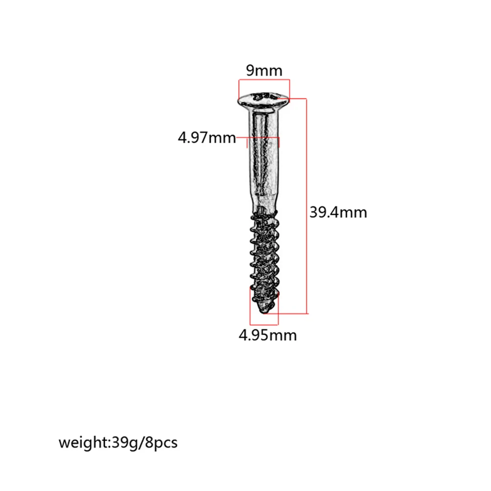 

16 Pcs Reinforcement Plate Screws Bass Neck Mounting Guitar Musical Bolts
