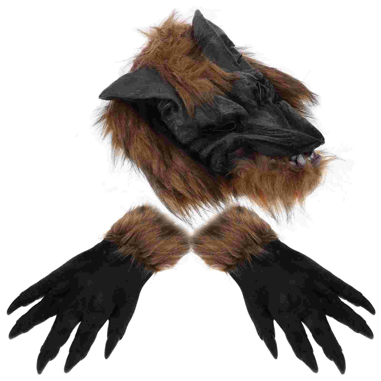 

Wolf Mask Adult Mask Costumes Costume Cosplay Head Adult Gloves Scary Animal Up Dress Claws Men Kids Horror Claw