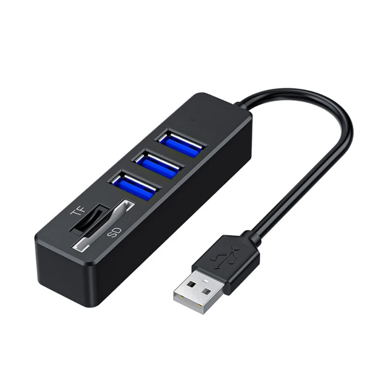 

USB Adapter 5 Port Fast USB2.0 Expander Card Reader for Efficient Data Transfer