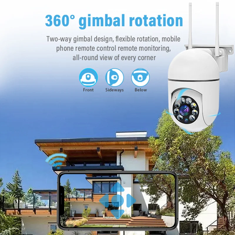 HD WiFi IP Camera Security Protection Surveillance Kamera CCTV Smart Home 1080P Outdoor 360 PTZ Auto Tracking Monitor IP Cam image 6