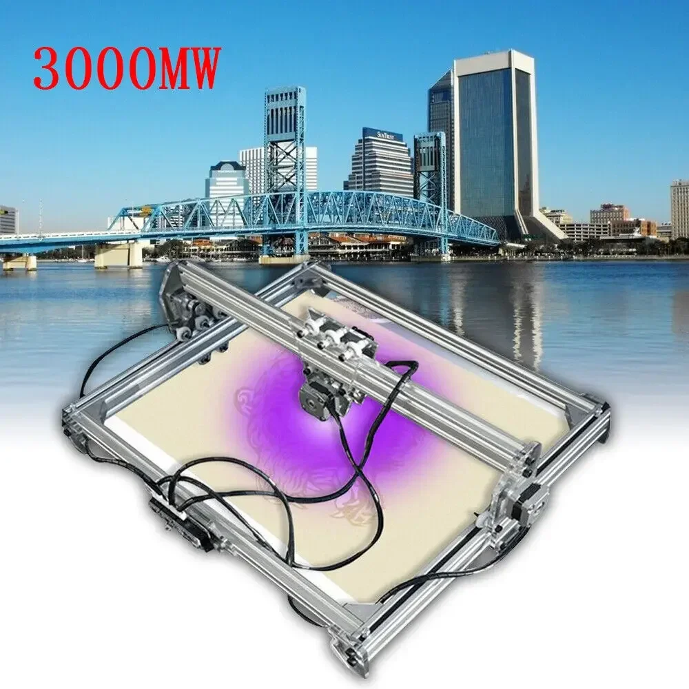 ​ ​ Mini macchina per incisione laser da tavolo Costruzione in alluminio Posizionamento a bassa luminosità per progetti artigianali in pelle con corno di bambù ​ ​