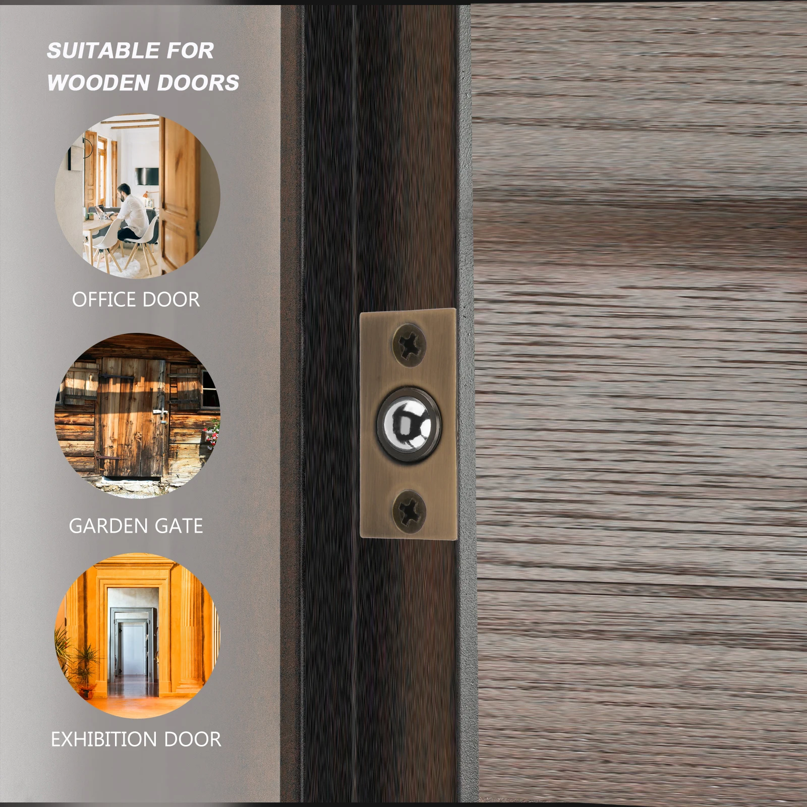 

Door Bead Touch Beads Locking Spring Green Bronze Color Ball Catch Latch Catcher