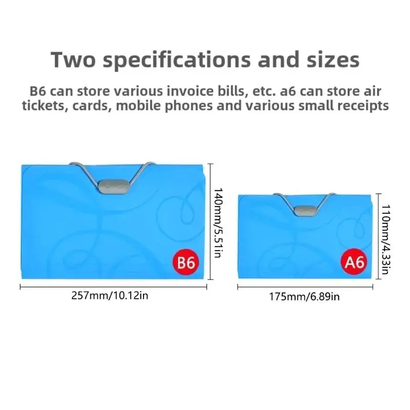 B6 Expanding File Folder Document Folder File Bag Sorting Folderfor Office D2RC