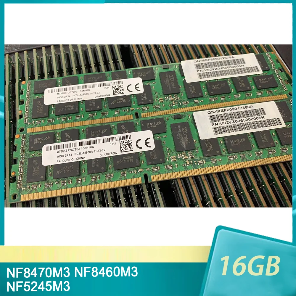 

1 Pcs NF8470M3 NF8460M3 NF5245M3 For Inspur Server Memory 16GB 16G DDR3L 2RX4 1600 REG ECC RAM