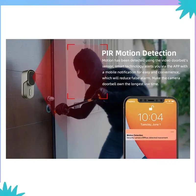 ABZW 2MP Wi-Fi 1080P умный дверной звонок Tuya Life APP IP65 водонепроницаемый широкий обзор аудио-видеодомофон дверной звонок