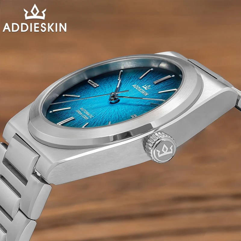 ADDIESKIN 39mm Men Diver Watch Miyota 9015 Gradient Dial Luxury Automatic Mechanical Watches Waterproof 100m K001