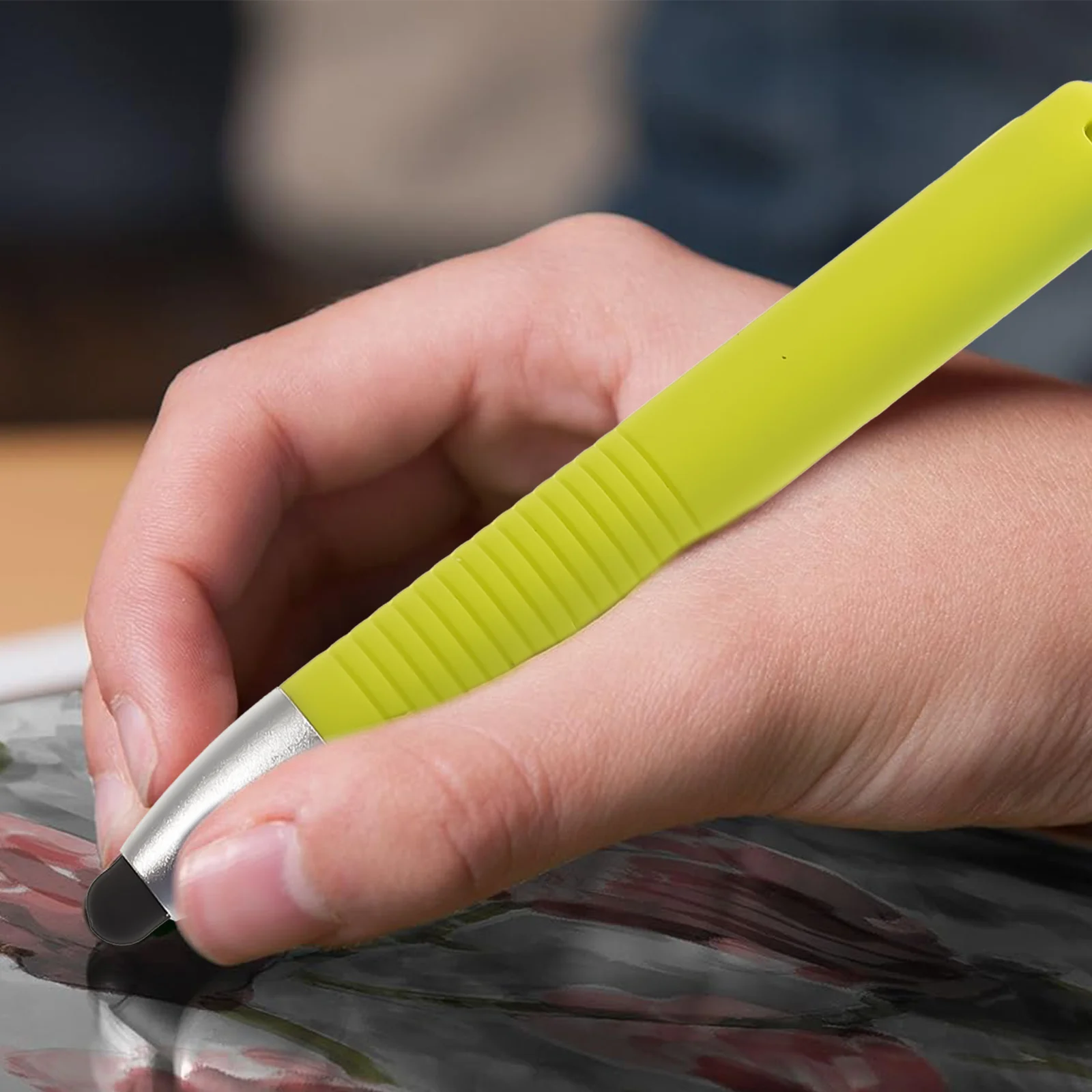 

2Pcs Capacitive Stylus Pen Universal Touch Screen Silicone Tip Tablet Smartphone Learning Drawing Pen Protective Screen Safety